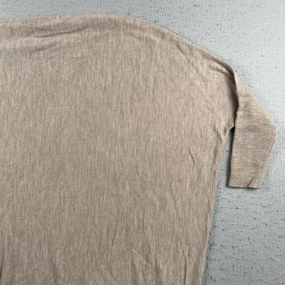 Kenar Heathered Beige 100% Merino Wool Oversized Dolman Sleeve Sweater Small - Picture 11 of 16